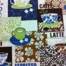 BTY Cafe Cups Cotton Fabric - Sewing Craft Supplies