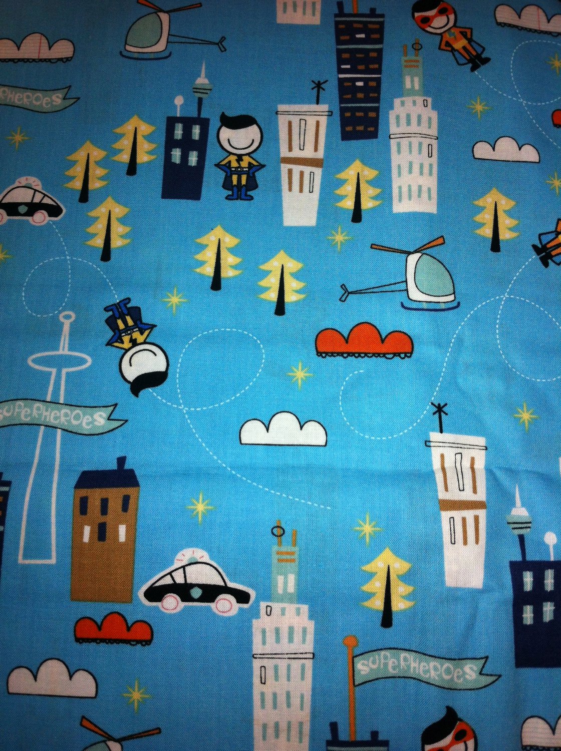 BTY Super Hero Cotton Fabric - By The Yard Sewing craft supplies