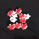 Cute Red Hippos Novelty Buttons - Plastic Buttons Sewing Craft Supplies