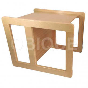 Large Multifunctional Chair and Table Children's Wooden Furniture Light 1 Piece