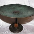 Vintage Greenish Brass Fruit Vase Israel