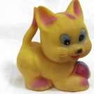 KITTEN WITH BALL 1950'S RUBBER DOLL TOY ISRAEL