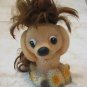UNUSUAL AND AMUSING PUPPY RUBBER WITH HAIR DOLL RUSSIAN