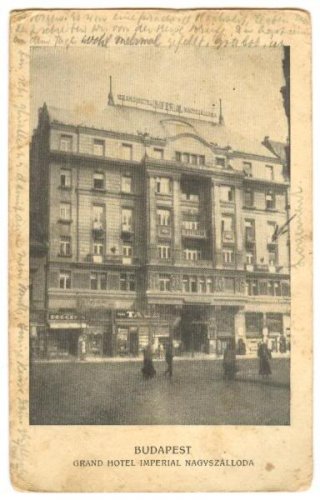 1925 GRAND HOTEL IMPERIAL BUDAPEST PC TO INDONESIA
