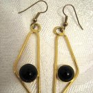 ISRAEL MAP DESIGNED GOLD PLATED DANGLE EARRINGS BY ELANOMI