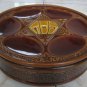 LARGE JEWISH PASSOVER SEDER CERAMIC PLATE & CASSEROLE POTTERY SET ISRAEL