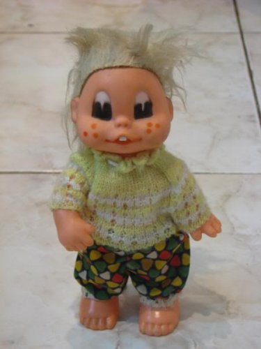 FUNNY KID WITH TURNING HEAD IN KNITTED JERSEY TOY1960'S