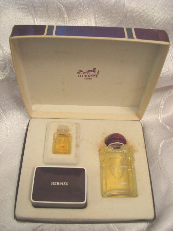 Vintage Presentation Gift Set Hermes Parfum, Eau de Toilette, Soap