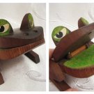 FROG by FRANK MEISLER Wooden Paper/Card Holder Israel 1950's