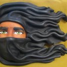 Black Leather Man's Mask / Wall Decor by Ricardo Cullare, Brasil
