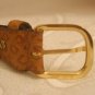 VALENTINO VERGA Italy Genuine Leather Brown Belt 110cm 43 5/16" Gold tone buckle
