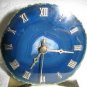 GORGEOUS BLUE AGATE CRYSTAL ROMAN NUMBERS QUARTZ CLOCK