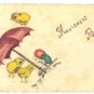 RARE VINTAGE HAND PAINTED EASTER CHICKS PC FRANCE