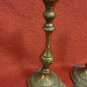 2 VINTAGE ISRAEL BRASS SHABBAT CANDLESTICKS WAINBERG JERUSALEM