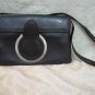 EVA Gorgeous Brown FAUX Snake Leather & Brushed Metal Shoulder Bag Israel 1950's
