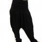 "Jump be first" WOMEN BLACK COMFTY HAREM PANTS BAGGY ALADDIN GENIE