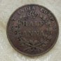 HALF 1/2 ANNA EAST INDIA COMPANY 1835 VF