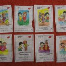 LOT of 57 "LOVE IS" CHEWING BUBBLE GUM WRAPPERS ~1997 SERIES~ENGLISH & RUSSIAN