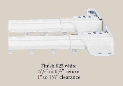 KIRSCH double Traverse DraperyTrack,100" to 180",Split Draw, 46 Slides,3Supports