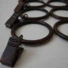 Metal Ring Clips for 3/4 in Drapery Rod, Rustic, Satin, Copper, & Black finishes