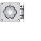 1 QTY: SOMFY Square (100mm x 100mm) Motor Bracket with Spring Ring