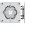1 QTY: SOMFY Square (100mm x 100mm) Motor Bracket with Spring Ring