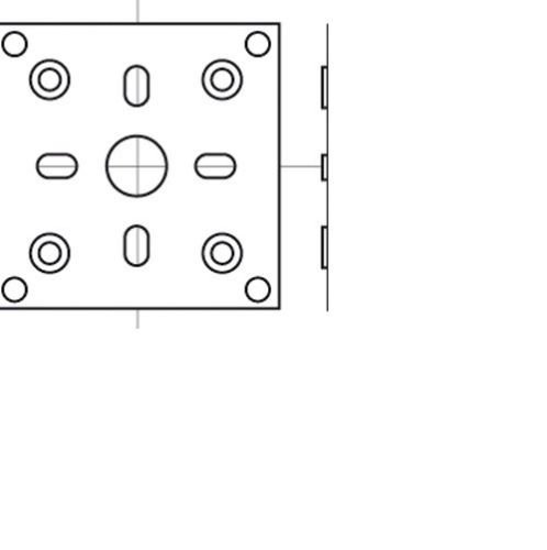 1 QTY: SOMFY CSI BRACKET 100X100 WITH PINS  (MPN # 9708549) for Somfy Motors