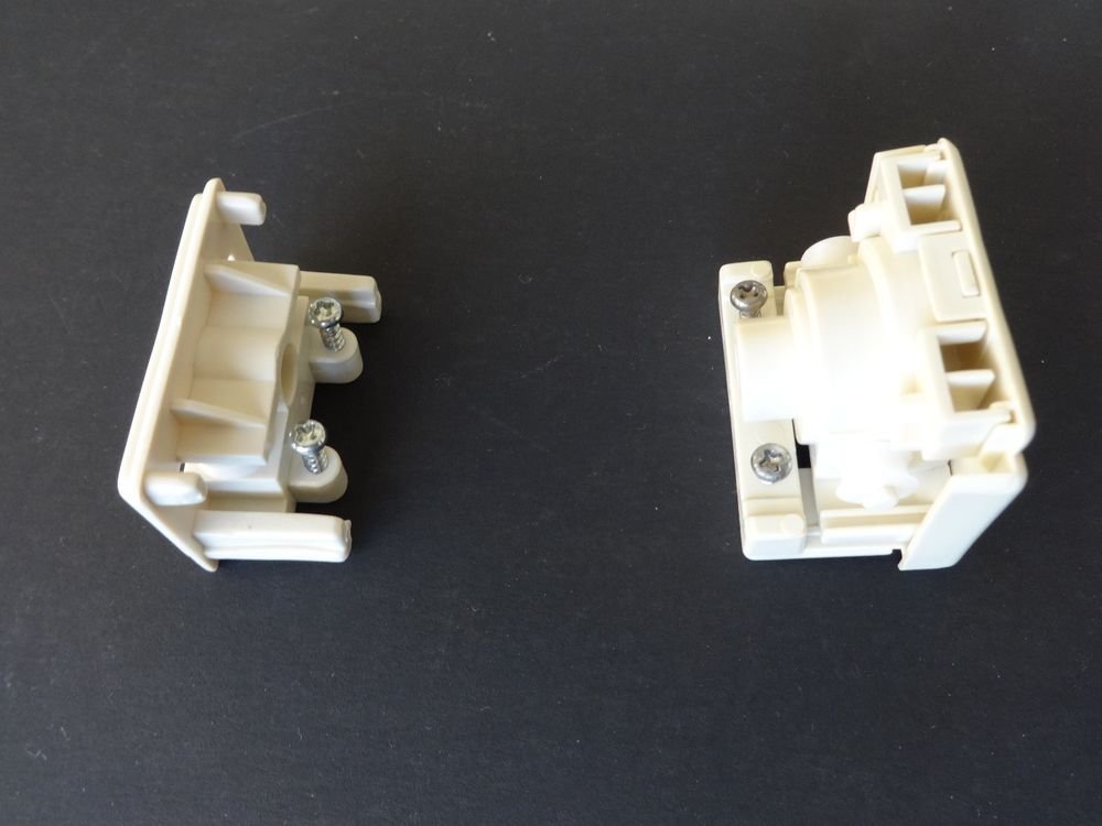 4 QTY: Standard Vertical Blind 8 Prong Control and Idle End Set, Notchless/IVORY