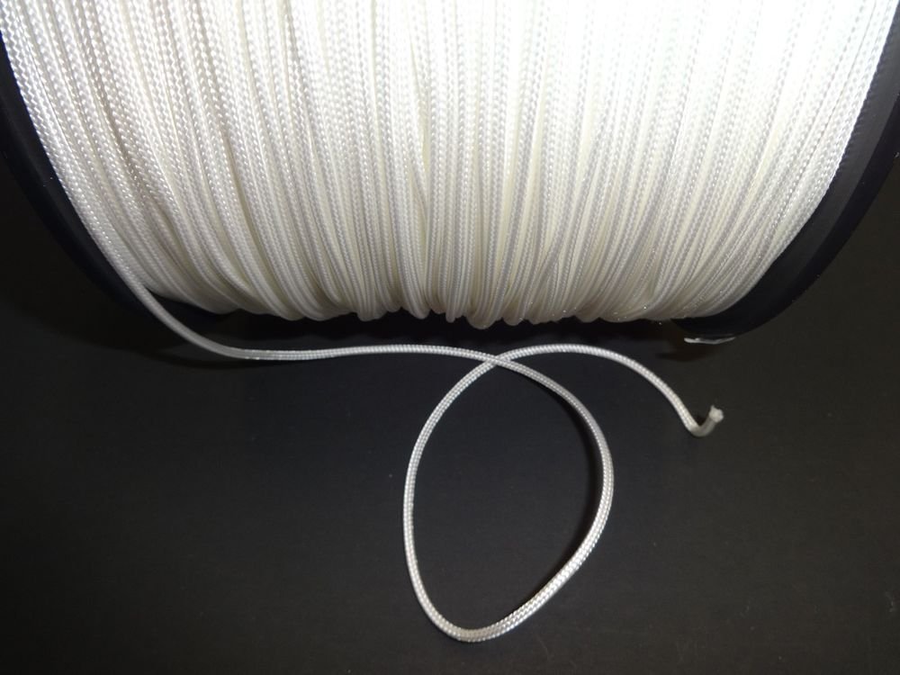 100 FEET: 2.0mm VERTICAL REPAIR STRING/ CORD in WHITE/ Nylon:professional grade