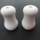 (2) Two Plastic CORD TASSEL for WOOD BLIND or ROMAN SHADE / WHITE