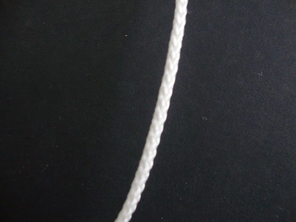 50 FEET: 2.0mm VERTICAL REPAIR STRING/ CORD in  WHITE/ Nylon:professional grade