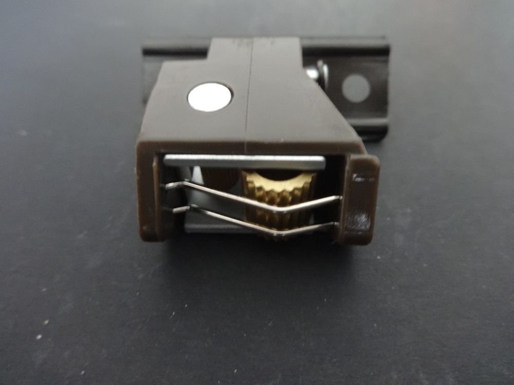 1 QTY: BROWN CORD LOCK with two Brass Wheels each, for ROMAN & PLEATED SHADES