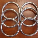 5 ct: 3 inch Welded Steel Metal "O" Rings/NICKEL PLATE/7.8mm GAUGE/macrame/craft
