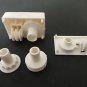 1 QTY: Standard Vertical Blind 3 Prong Control (Right) and Idle End Set, Ivory