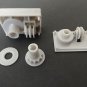 1 QTY: Standard Vertical Blind 3 Prong Control (Left) and Idle End Set, Gray
