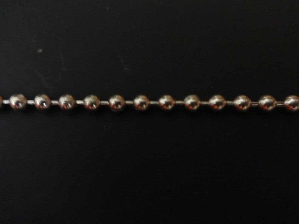 85 Feet: # 6 Nickel Plated Beaded Chain : Great for Jewlery, Badges, Pull Chains