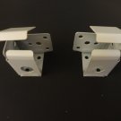 2 PAIR: MINI BLIND Brackets, for 1" X 1 1/2" Head Rail, in White Metal : BALI