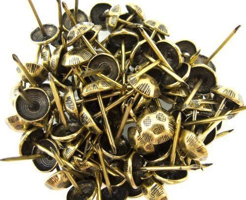 C.S. Osborne Oxford Hammered Nail Tacks Antique Brass 100pk [Office Product]