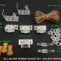 All-in-One ROMAN SHADE HARDWARE KIT, in Golden Brown (cord lock, pulleys, cor...