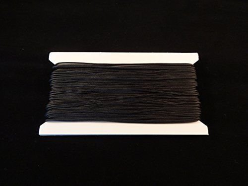 25 YARDS: 1.4 mm Black Professional Grade Braided Lift Cord for Blinds and Sh...