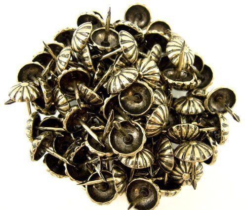 C.S. Osborne Daisy Nail Tacks Antique Brass 1/2" 100pk [Office Product]