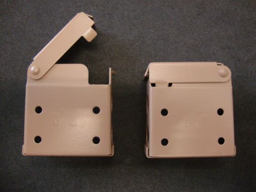 6 PAIR:  Horizontal Blind Brackets, for HIGH PROFILE Head Rail,  in Cocoa Metal