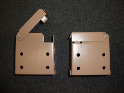 2 PAIRS : Horizontal Blind Brackets, for High Profile Head Rail,  in Cocoa Metal