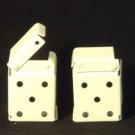 2 PAIR: MINI BLIND Brackets, for 1" X 1 1/2" Head Rail, in IVORY Metal : BALI