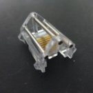 6 QTY. : SNAP-IN MINI BLIND Cord Lock with 1 Brass Wheel & Metal Roller / CLEAR