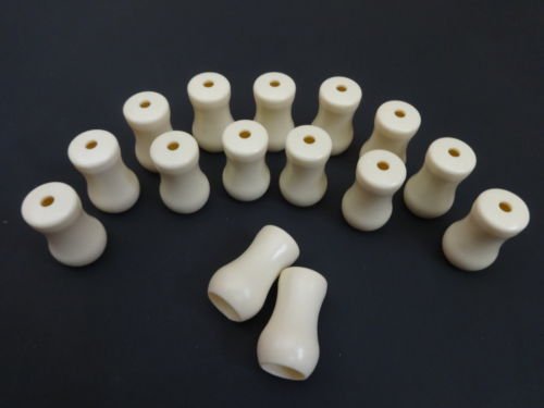 15 QTY: Ivory Plastic Cord Tassel / Cord Drops/ Pull End for Blinds or Shades