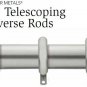 66" - 120" KIRSCH Designer Metals Traverse Rod & Ring Set /SMOOTH,in 7 Finishes