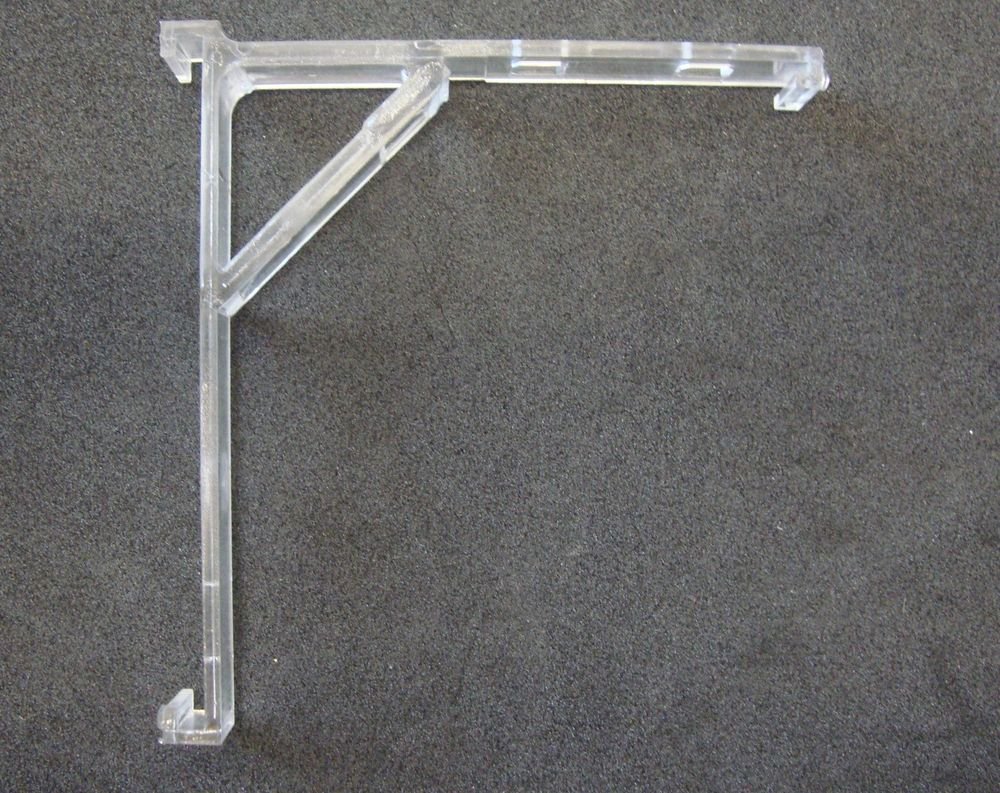 20 QTY. Clear Vertical Blind Bracket w/ built in Valance Clip, Outside Mount