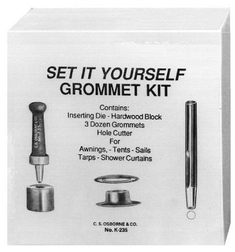 C.S. OSBORNE NO.K235-0: 1/4" (Size 0) Grommet Kit/ BRASS (MPN# 13294)