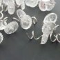 24 QTY: Upholstery Twist Pins (Clear Plastic Heads, Nickel Plated Steel Pin)